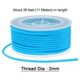 thumbnail image 2 of Unique Bargains Nylon Thread Twine Beading Cord 2mm Extra-Strong Braided Nylon Crafting String 11M/36 Feet, Bright Blue, 2 of 7