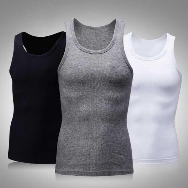 TIMIFIS Mens Tank Top Casual Basic Workout Sleeveless Undershirt Summer Solid Color Crew Neck Athletic Muscle A-Shirt