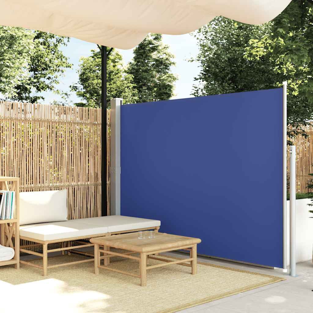vidaXL Retractable Side Awning 160 x 500 cm Blue