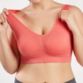 thumbnail image 4 of Women Pure Color Plus Size Ultra-thin Large Bra Sports Bra Full Bra Cup Tops, 4 of 9