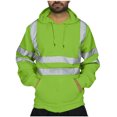 thumbnail image 1 of LNWUY Cardigan à Capuche pour Homme à Fermeture Éclair à Manches Longues avec Bandes Réfléchissantes pour l'Assainissement, Veste de Survêtement, Manteau de Travail Décontracté, Vert TG, 1 of 5