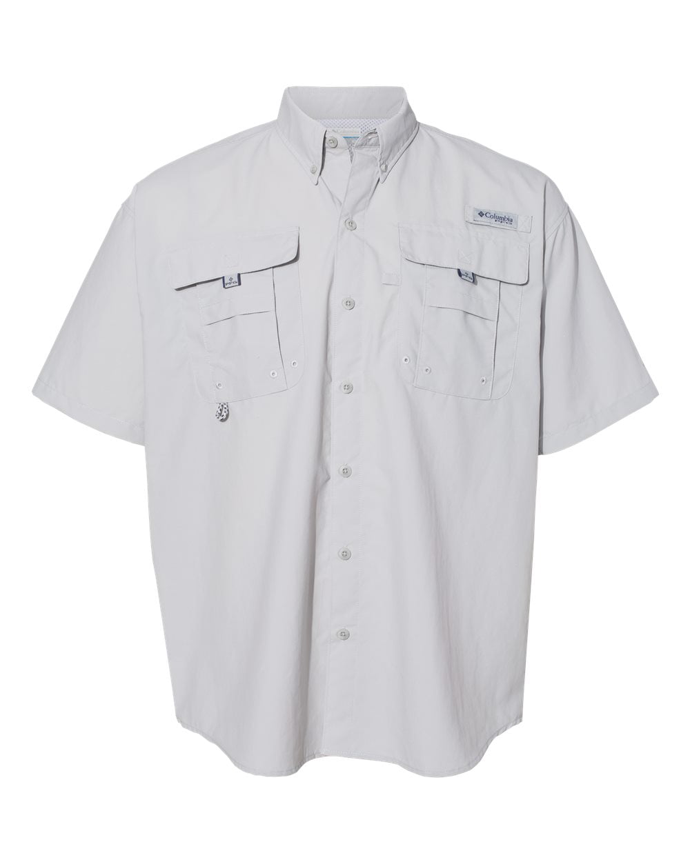 PFG Bahama II Short Sleeve Shirt, 3X, Cool Grey