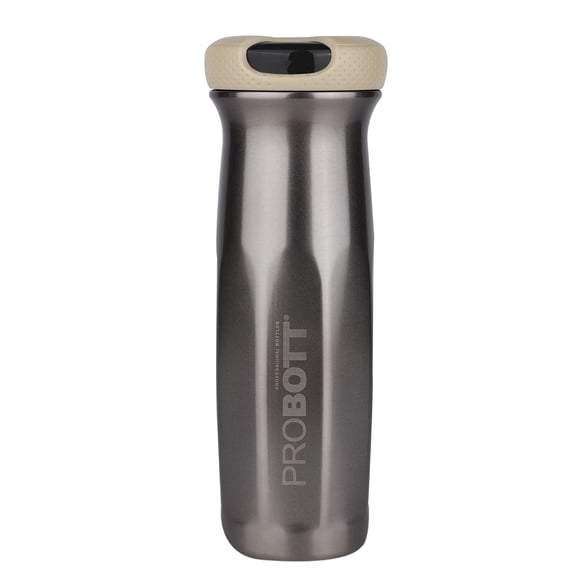 Swipe Vacuum Insulated Stainless Steel Water Bottle - 600ml, Beige | Hot & Cold Double Walled Flask Bottle - Ideal For Sports, Office, Travel, Gym | Easy To Carry, Leak Proof, Wide Mouth