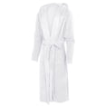 thumbnail image 4 of Innerwin Dressing Gown Solid Color Men Wrap Robe Home Hooded Thicken Plush Bath Robes White 3XL, 4 of 8
