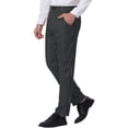 thumbnail image 4 of INSPIRE CHIC Men's Pants Stripes Zipper Closure Front Pockets Dress Pants 30 Black, 4 of 7