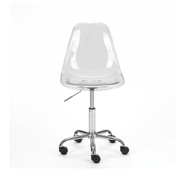 Chaise de bureau en acrylique collection Heavenly, chaise de bureau transparente, chaise de bureau en acrylique, chaise réglable en acrylique, chaise de bureau réglable, chaise pivotante en acrylique,