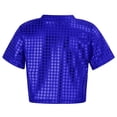 thumbnail image 4 of TIEVOSA Robe de Carnaval Décontractée à Paillettes pour Filles et Garçons Manches Courtes pour 12-14 Ans (Bleu), 4 of 5