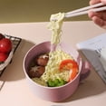 thumbnail image 4 of Tumotour Instant Bowl Instant Cup With Compartment Instant Bowl And Chopsticks Cutlery Set Instant Bucket For Student Dormitory, 4 of 6