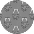 thumbnail image 1 of Ahgly Company Tapis Rond Lavable en Machine Intérieur Transitionnel Gris Foncé, 3 Pieds Rond, 1 of 7