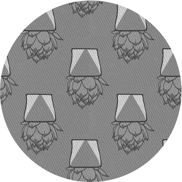Ahgly Company Tapis Rond Lavable en Machine Intérieur Transitionnel Gris Foncé, 3 Pieds Rond