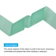 thumbnail image 3 of Unique Bargains Velvet Ribbon 1 1/2 Inch x 10 Yard Single Face Spool Silky DIY Crafts Gift Wrapping Bow Decoration Light Green, 3 of 5