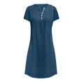 thumbnail image 4 of Ovzne Robes pour Femmes 2025 Robe de Plage Robe Décontractée Ample d'Été pour Femmes Robe Imprimée Sans Manches Ensemble Haut/chemise à Col en V Robe de Printemps Liquidation, 4 of 6