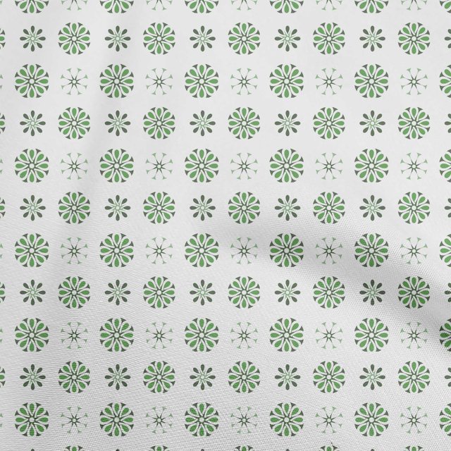 oneOone Cotton Flex Green Fabric Asian Block Sewing Craft Projects Fabric Prints By Yard 40 Inch Wide