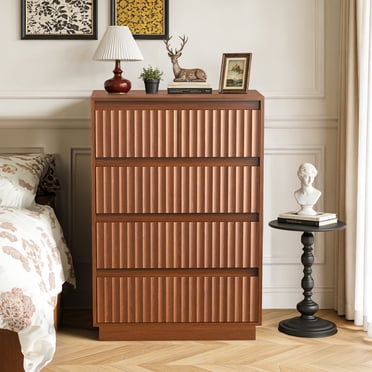 UPGO Commode en Bois, Commode à 5 Tiroirs pour Chambre, Commode Moderne avec Tiroirs Profonds, Imperméable, pour Salon, Couloir, Entrée, Noire