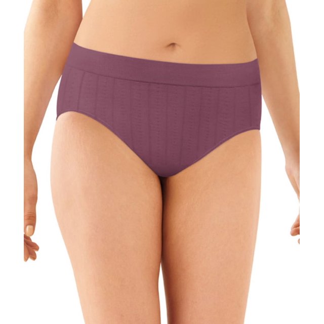 Bali Womens One Smooth U All Around Smoothing Brief, 6, Maroon Dusk Pointelle