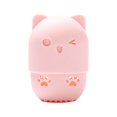 thumbnail image 2 of Washable Reusable Cat Shape Makeup Sponge Holder Cosmetic Sponge Drying Holder Rack Silicone Travel Case, 2 of 5