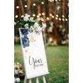thumbnail image 4 of Darling Souvenir MADE WITH LOVE PersonalizedWelcomeBannerBlue Flowers,Custom Text Poster Party CollectionWelcomeSignGreat For Wedding, Birthday, Engagement Party- 18x12, 4 of 5
