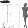 thumbnail image 2 of Coat Rack Freestanding Clothing Rack with Shelves Garment Racks White, 2 of 4