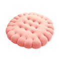 thumbnail image 3 of DYNWAVECA Coussin en Forme de Biscuit Coussin de Sol Décoratif Doux pour Cadeau Salon Bar Rond Rose, 3 of 10