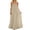 Khaki, variant on Long Floral Dresses for Women Womens Flowy Cami Dress Summer Casual Backless Sleeveless Boho Spaghetti Strap Loose Fitting Ruffle Beach Maxi Dresses Green M