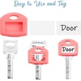 thumbnail image 3 of 80 Pieces Key Colour Covers Key Caps Tags Covers Set Plastic Key Identifier Rings Key Toppers for Keys Organization House Key, 2 Styles (Macaron Colour), 3 of 8
