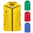 thumbnail image 1 of HVOBTTY Womens Summer Soft Beach Plus Size Casual Solid Color Sleeveless Collared Neck Breathable Lightweight Hiking Travel Outdoor Tank Jacket Blue ,XXXXL, 1 of 4