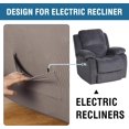 thumbnail image 4 of Super Stretch Recliner Couch Covers Chair Cover Form Fitted Non Slip Reclining Slipcovers for Standard Large Recliner, Soft Thick, 4 of 7