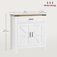 thumbnail image 3 of HOMCOM Sideboard with 1 Drawer 1 Storage Cabinet Buffet Cabinet, White, 3 of 9
