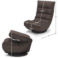 thumbnail image 5 of Patiojoy 360 Degree Swivel Sofa 4-Position Adjustable Recliner Chair Brown, 5 of 5