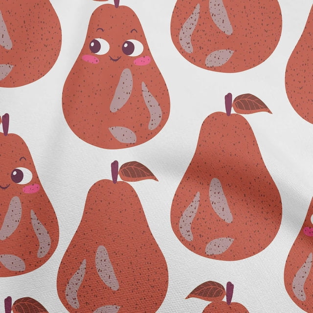 oneOone Tissu Velours Rouge Fruits Projets de Couture Tissu Imprimé au Mètre 58 Pouces de Large
