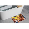 thumbnail image 4 of LIVILAN Abstract Bathroom Rugs,Oil Painting Yellow Bathroom Mat, Non Slip Ultra Soft and Water Absorbent Bathroom mats, Memory Foam Bathroom Rug, 24 x 16 Inches, Machine Washable Quick Dry, 4 of 5