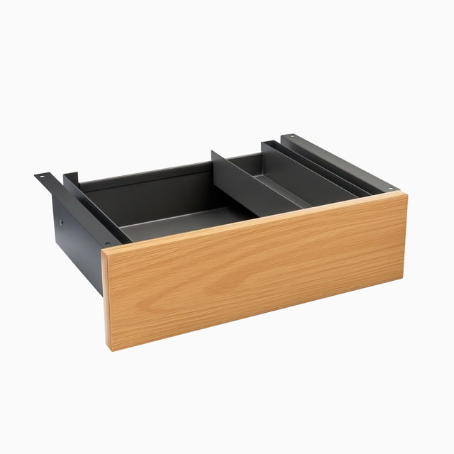 Desky Minimal Under Desk Drawer - Select Beech Laminate / Space Grey