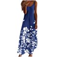 thumbnail image 2 of Ovzne Robes Grande Taille pour Femmes aux Formes Robe de Plage Robes d'Été pour Femmes Imprimé Sans Manches Col Rond Robe Décontractée Longues Robes Robe d'Été Imprimée Liquidation, 2 of 5