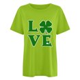 thumbnail image 2 of TopLLC St. Patrick's Day Patricks Day Chemises pour Femmes Hauts de Sarrau St Patricks Day Mode pour Dames St. Imprimé Manches Courtes Col Rond Chemise Femme Décontractée Ample, 2 of 4