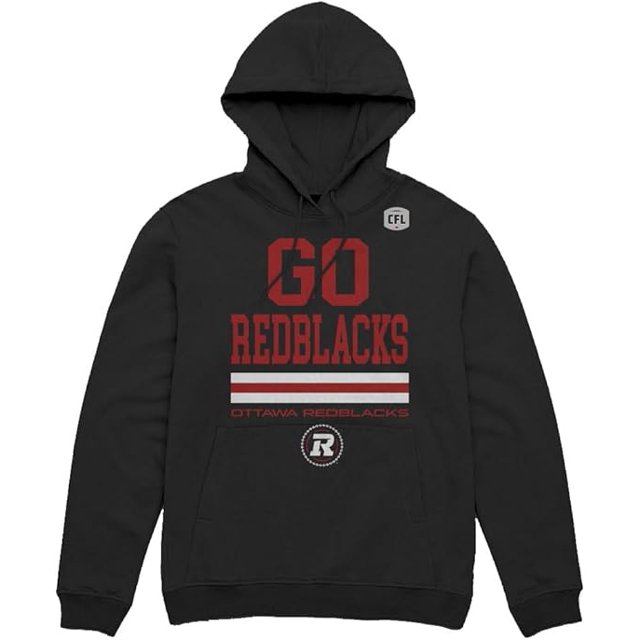 CFL Ottawa Redblacks Go Redblacks Black Large Hoodie