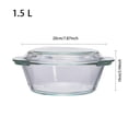 thumbnail image 2 of Huanglei Bol en Verre pour Four, Couvercle Alternatif, Rond, Micro-Ondes, Lave-Vaisselle, Ustensiles de Cuisine, Batterie de Cuisine, Durable, Résistant à la Chaleur, Plateau de Cuisson en Verre, Batterie de Cuisine pour Cuisson, Rôtissage, Cuisson, Grande Capacité, Cuisson, 2 of 4