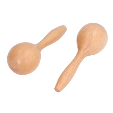 Maracas Hand Percussion, 2 Pcs 14x5x5cm Portable Compact Beech Wood Material Music Maracas  for Kids for Concerts for Games for Adults for Parties