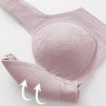 thumbnail image 3 of VEKDONE Woman's Lace Fashion Thin Style Ventilate Front Buckle Bra Without Steel Rim Pink 38/85BC, 3 of 5