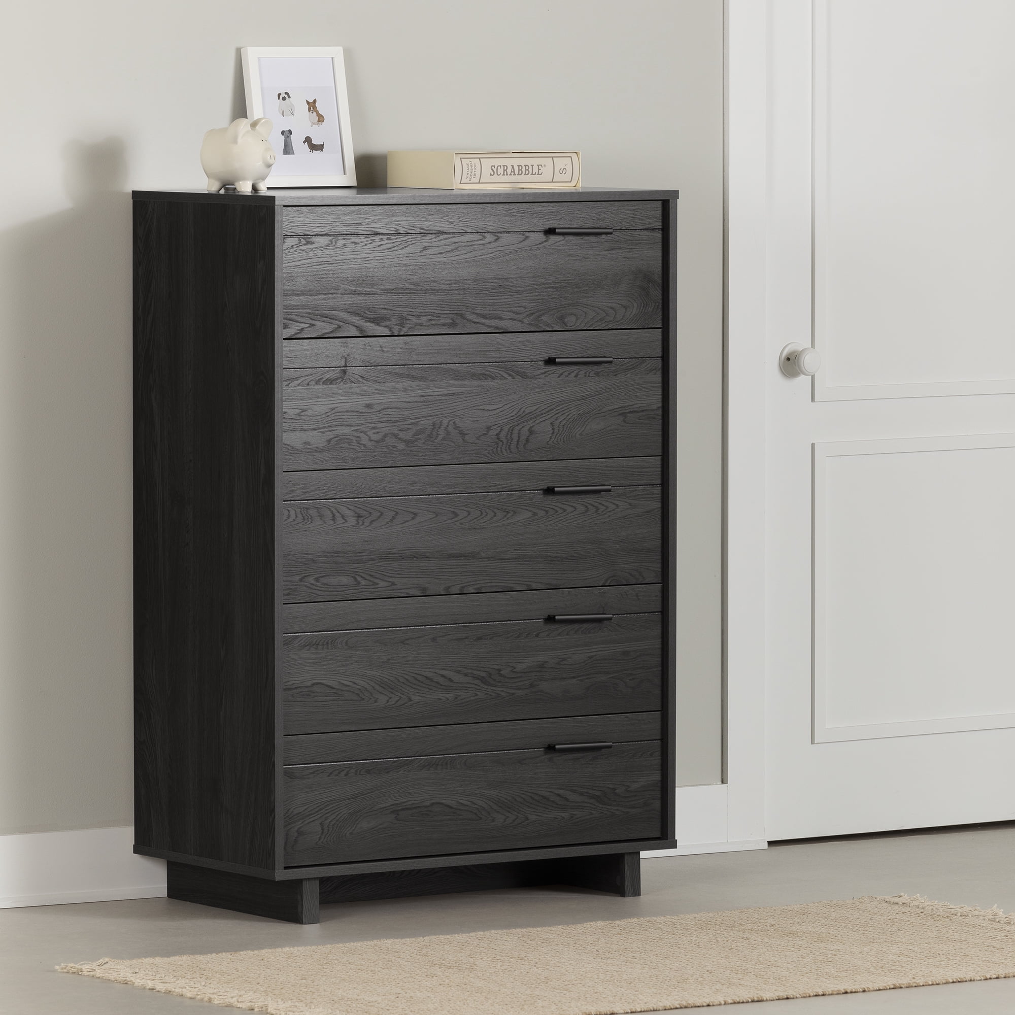 South Shore Fynn 5-Drawer Chest for Child, in Gray Oak