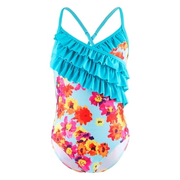 Aocisk Maillots de Bain pour Enfants Filles Costume de Bain une-Pièce Maillot de Bain pour Enfants Style Mignon et Frais pour Filles Maillot de Bain Filles Bleu Ciel 8-10 Ans