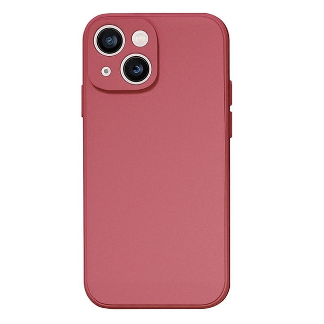 PANDACO Étui Coquille Souple Mat Rouge Vin pour iPhone 15 Plus