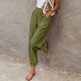 thumbnail image 3 of Birdeem Fashion Women Plus Size Drawstring Casual Solid Elastic Waist Pocket Loose Pants, 3 of 5