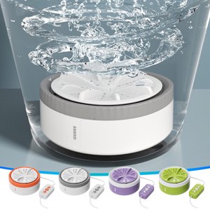 Lave-linge portable sous $5! CQCYD portatif Mini laveuse, USB Turbo Washer alimenté pour le voyage, 3 Modes de temps pour le nettoyage des vêtements de fruits, lave-vaisselle compact pour les sous-vêtements de chaussettes Brosses de maquillage
