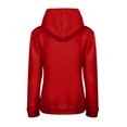 thumbnail image 4 of MAWCLOS Ladies Sweatshirt Pocket Hoodies Solid Color Hooded Tops Casual Fall Drawstring Pullover Red XL, 4 of 6