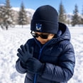 thumbnail image 4 of KNIT BEANIE WITH GLOVES - SONIC FACE PATCH NAVY, 4 of 4