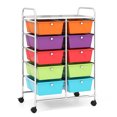 thumbnail image 1 of Gymax 10-Drawer Rolling Storage Cart Tools Scrapbook Paper Organizer on Wheels Multicolor, 1 of 10