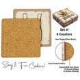 thumbnail image 4 of Inkdotpot Set of 6 Drink Coasters Easy Clean 4-inch SquareCoastersCork Base-Reusable- Quotes, 4 of 8