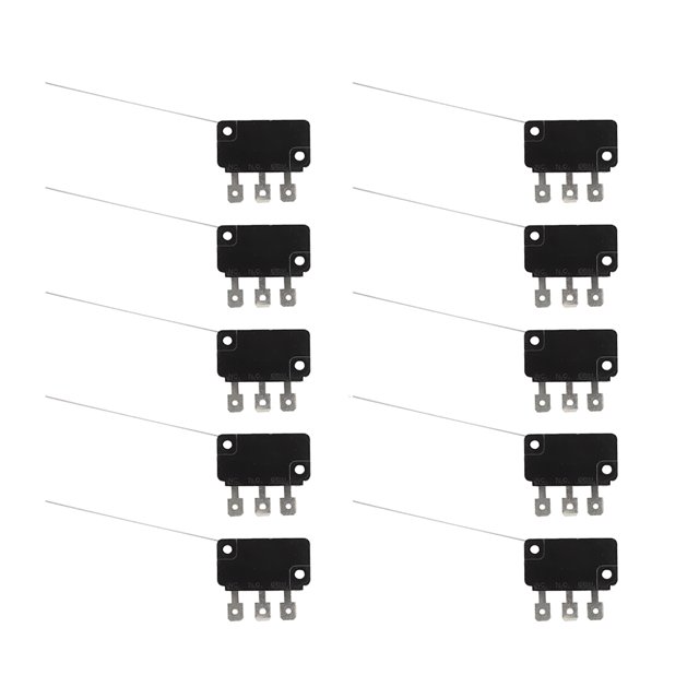 Micro Switch Micro Capteur Interrupteur à Broche Longue Microswitch Microswitch Normalement Ouvert 10Pcs Normalement Ouvert Micro Switch Broche Longue pour Interrupteurs Électroniques Boutons de Console de Jeu