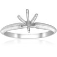 thumbnail image 1 of Six Prong Solitaire Engagement Ring Setting 14K White Gold, 1 of 4
