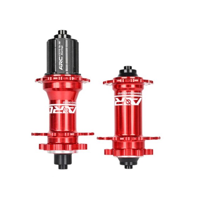 Moyeu de Roulement Format Compact Sans Bavures Réduire la Friction Fournitures de Cyclisme Installation Pratique Moyeux Métalliques Alliage d'Aluminium Arbre de Roue 28H/roulement/rouge
